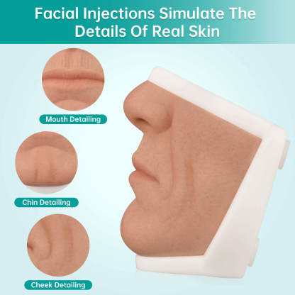 Silicone Female Lower Face Injection Training Model with Anti-Slip Base