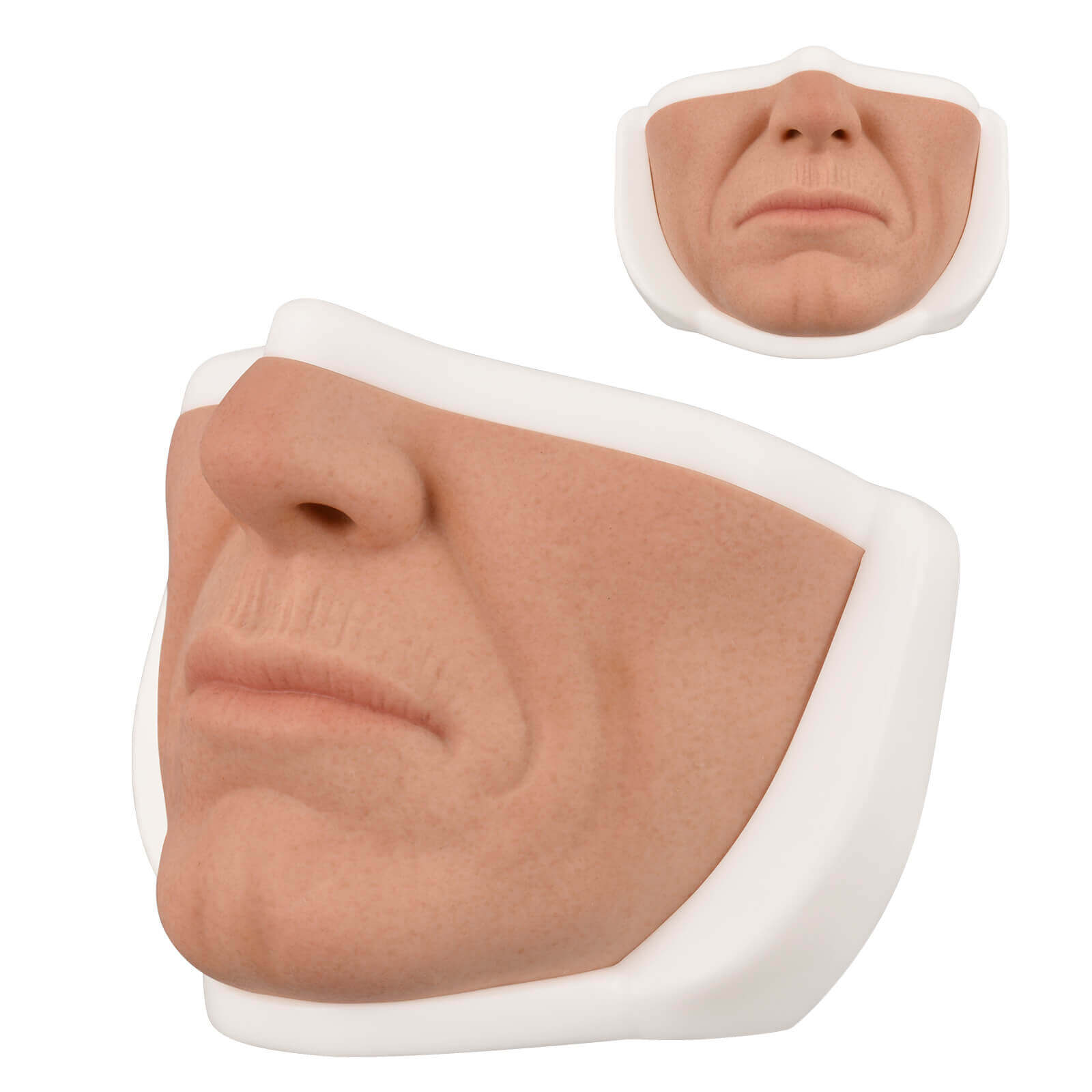 Silicone Female Lower Face Injection Training Model with Anti-Slip Base