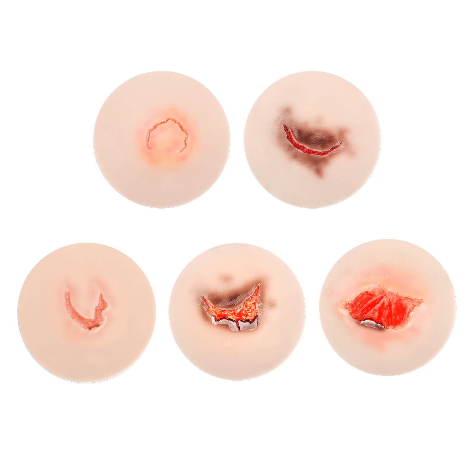 5-Piece Skin Tear Wound Simulation Models