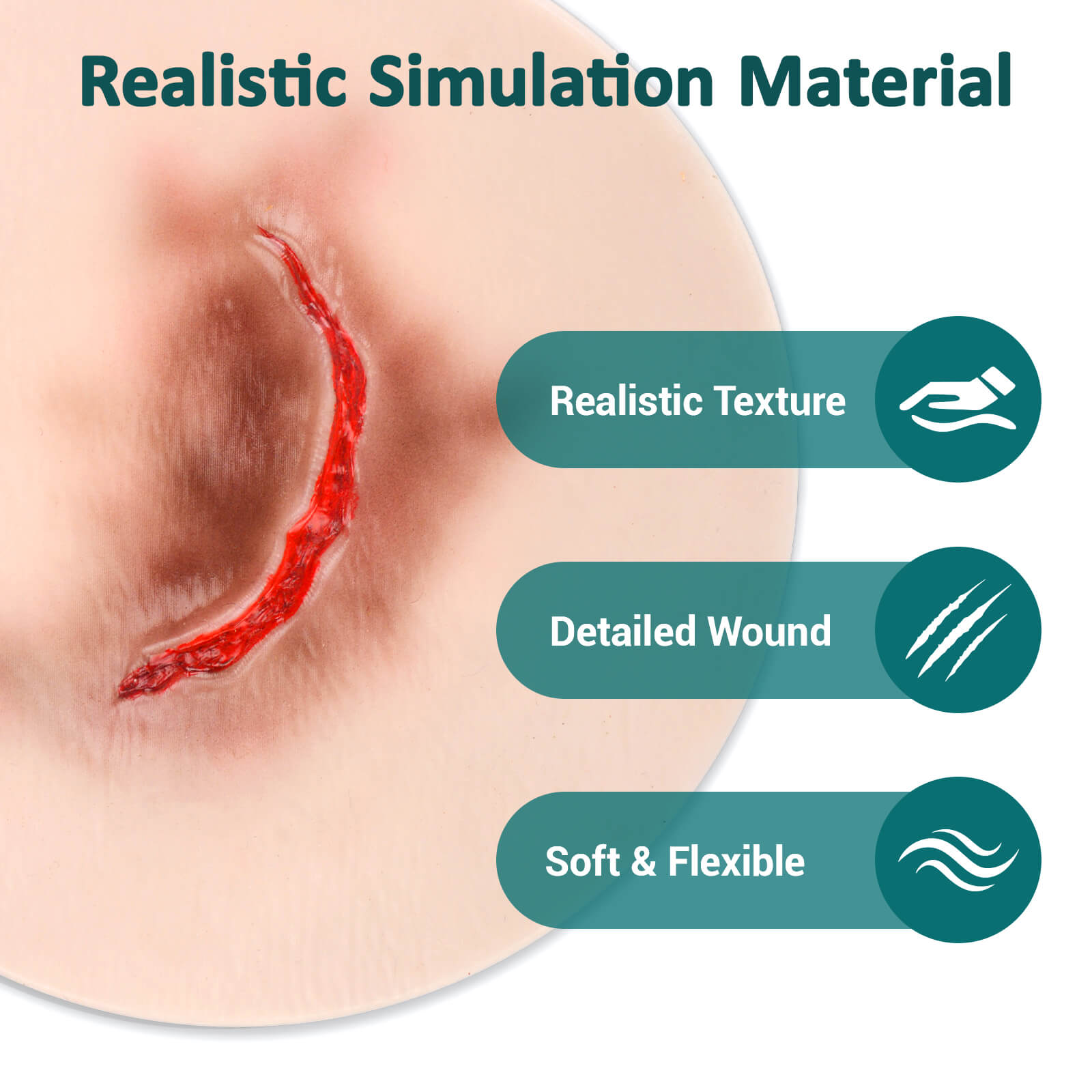 Realistic Skin Tear Model with Partial Skin Flap