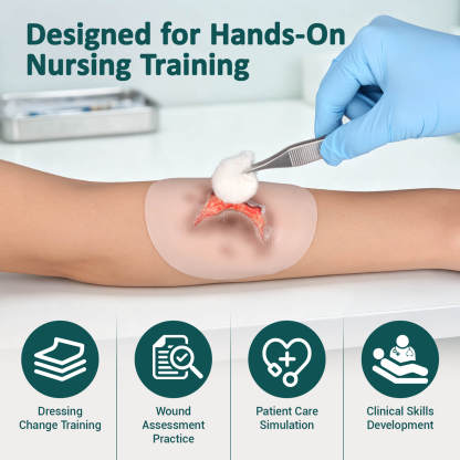 Adhesive Skin Tear Model Applied to Skin for Clinical Training