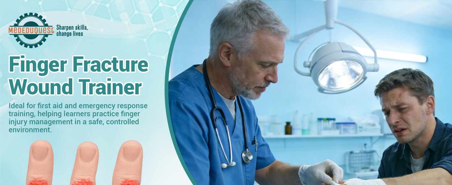 Slip-On Finger Fracture Wound Simulator (Set of 3 Sizes)