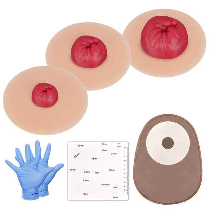 Sticky Colostomy Care Training Simulators, Light Skin Tone