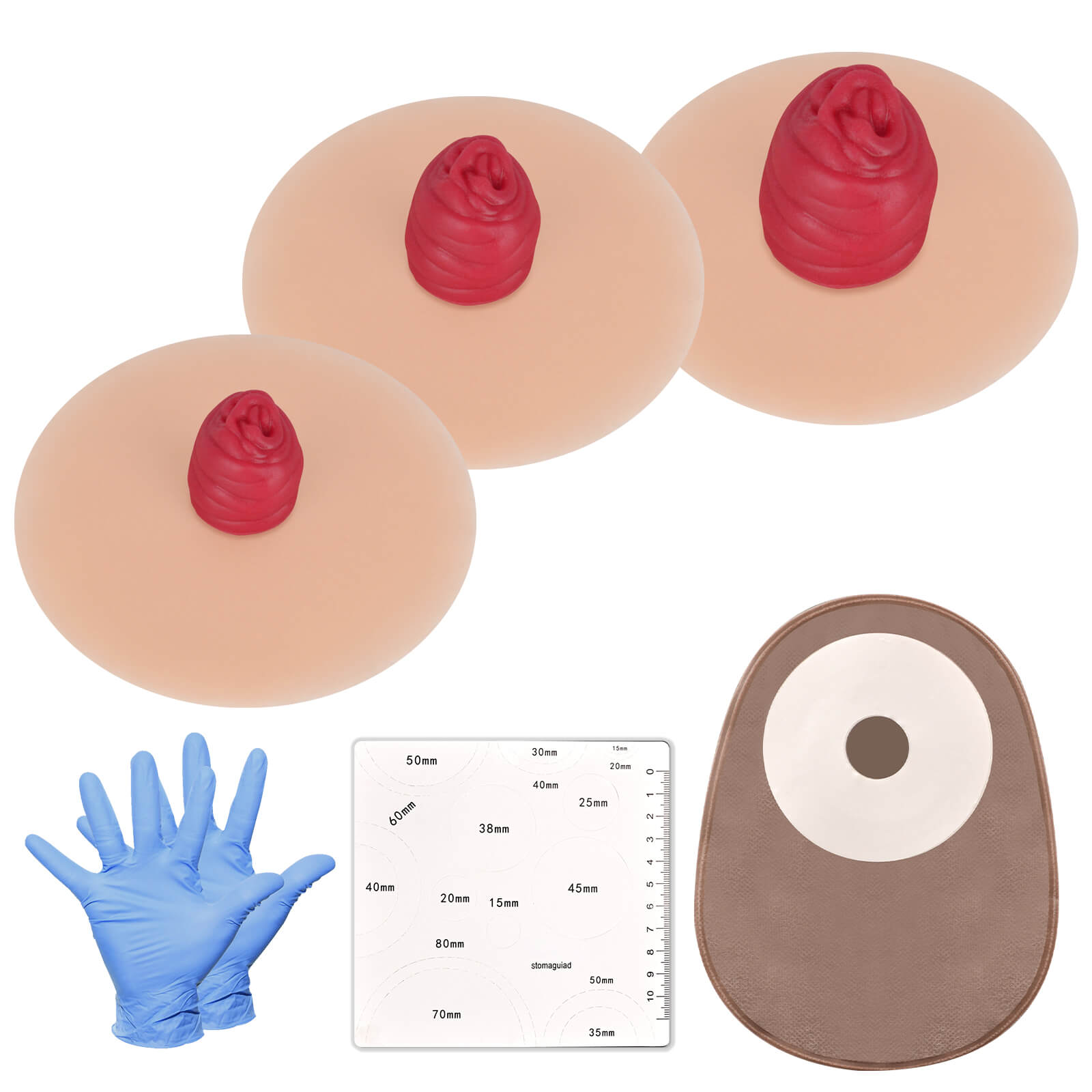 Sticky Ileostomy Simulators, Light Skin