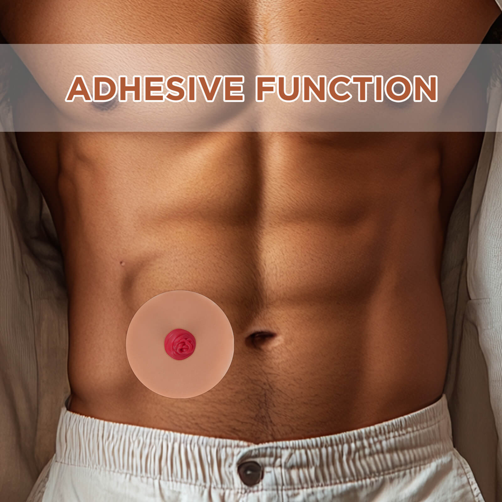 Sticky Ileostomy Stoma Training Models, Tan Skin