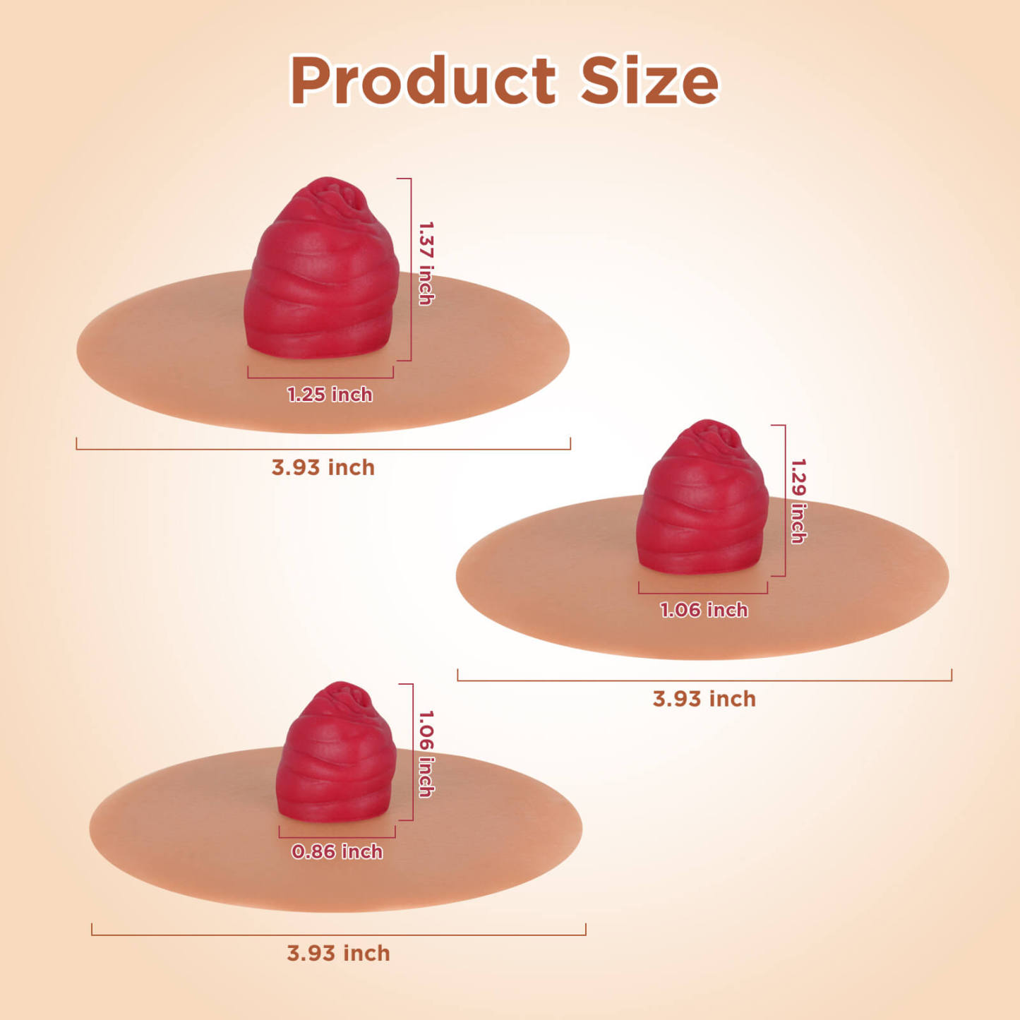 Sticky Ileostomy Stoma Training Models Size, Tan Skin