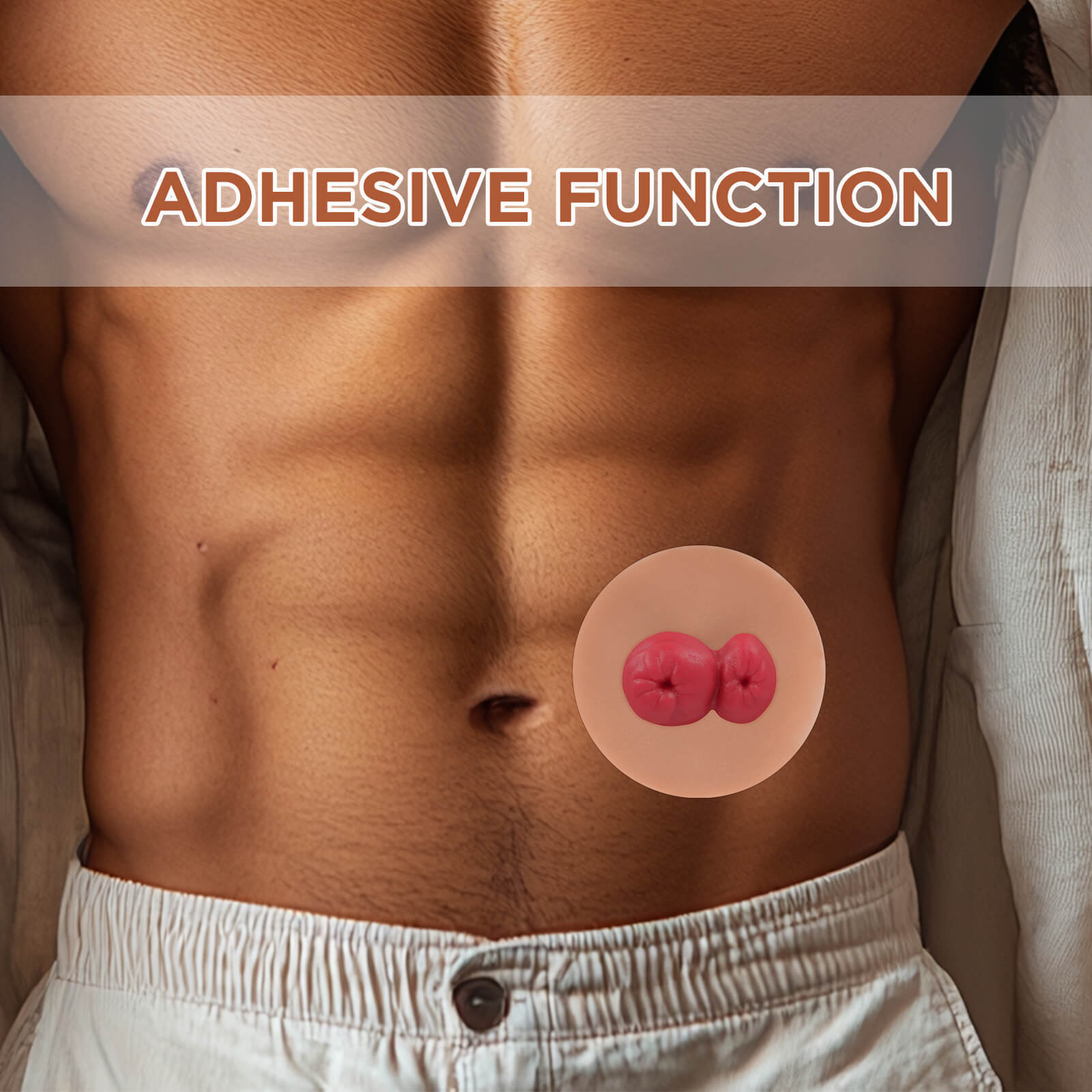 Sticky Loop Ileostomy Stoma Care Simulators, Tan Skin
