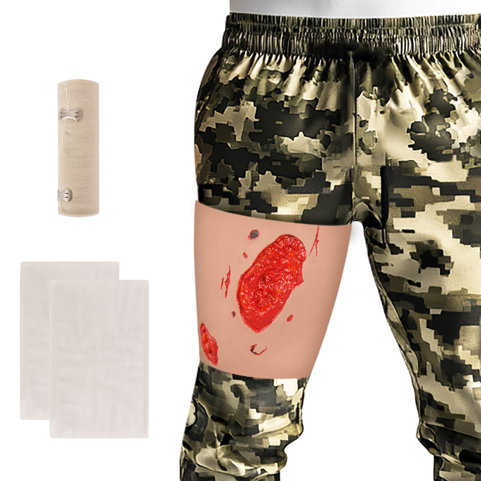 Thigh Wound Packing Trainer Sleeve for Trauma Simulation