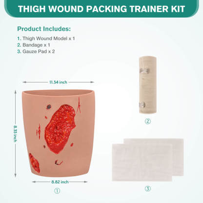 Thigh Wound Packing Trainer Sleeve for Trauma Simulation