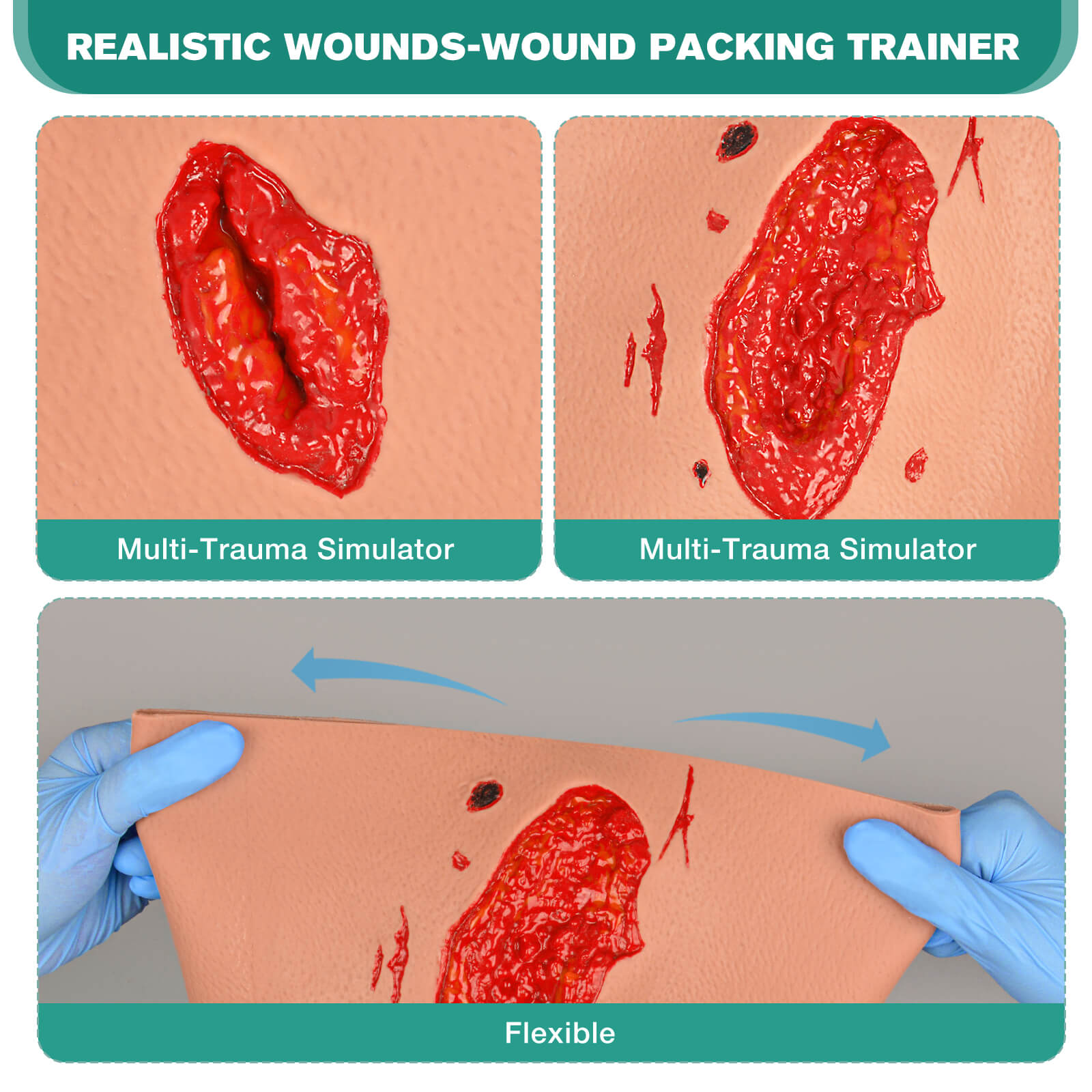 Thigh Wound Packing Trainer Sleeve for Trauma Simulation