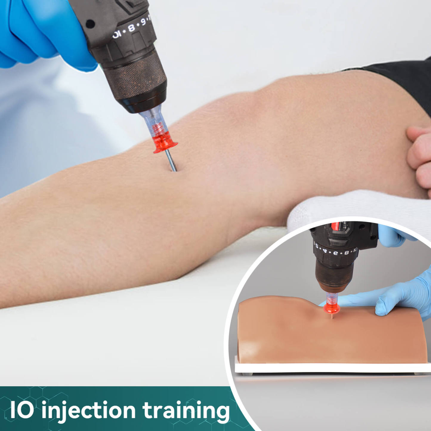 Intraosseous (IO) Tibia Trainer with Detachable Inner Bone