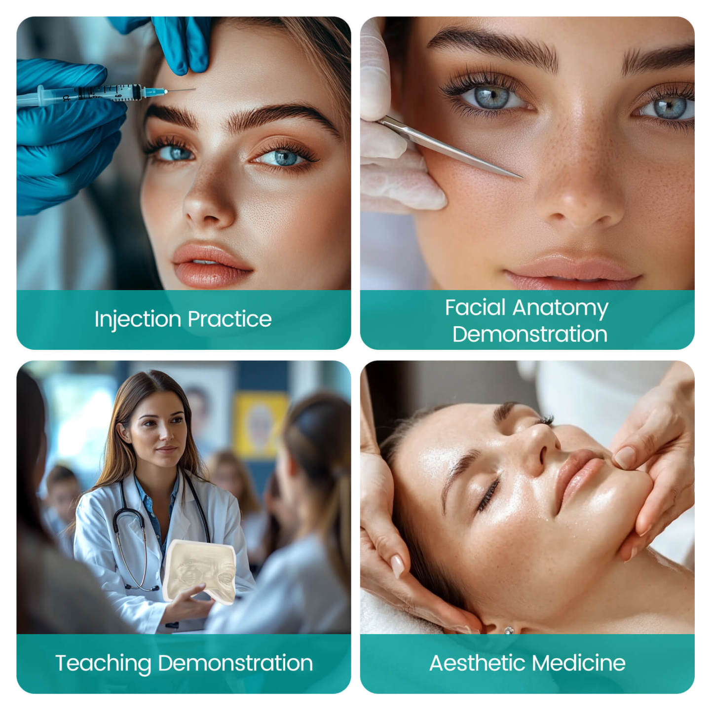 Transparent Facial Injection Eyes Model for Filler & Injection Practice
