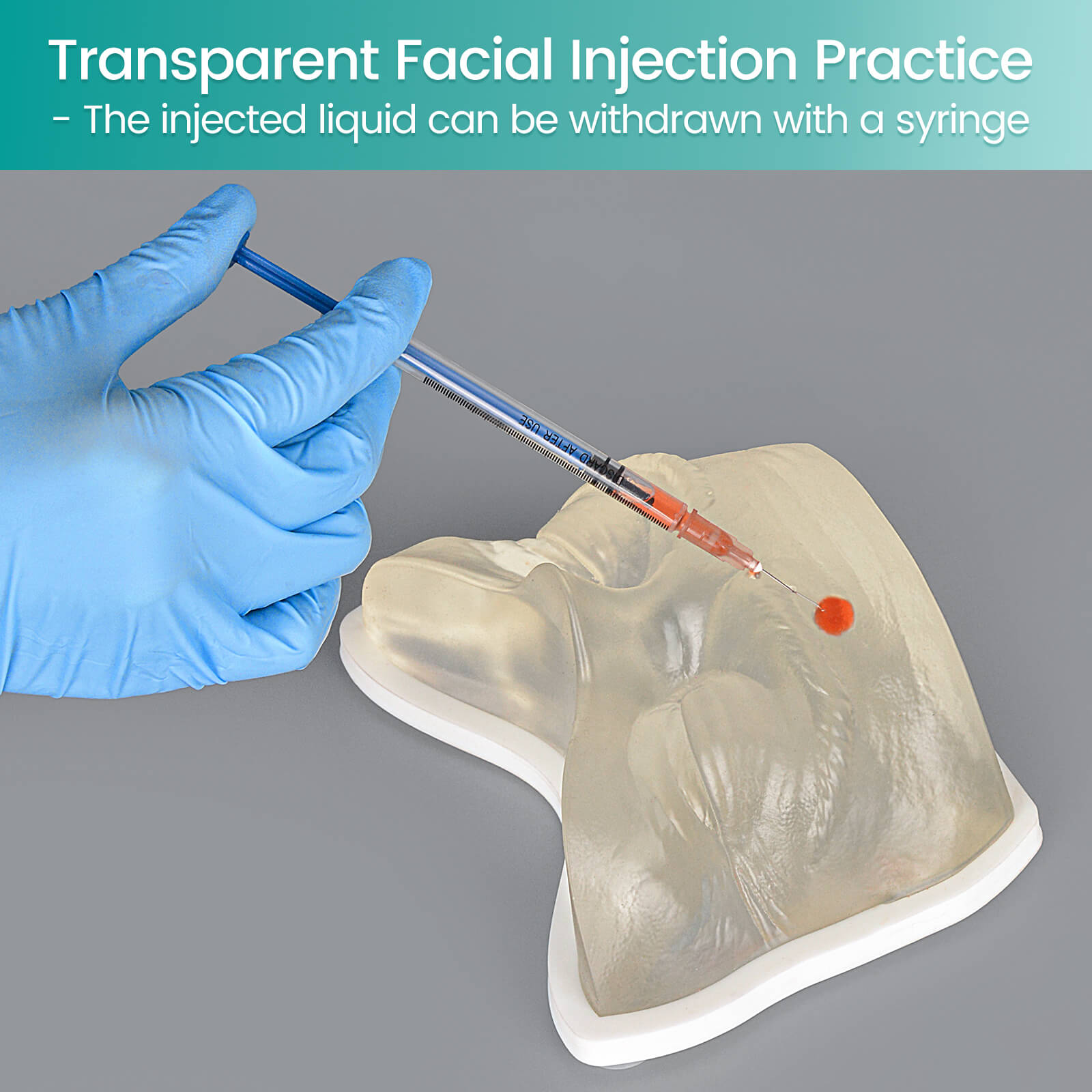Transparent Facial Injection Eyes Model for Filler & Injection Practice
