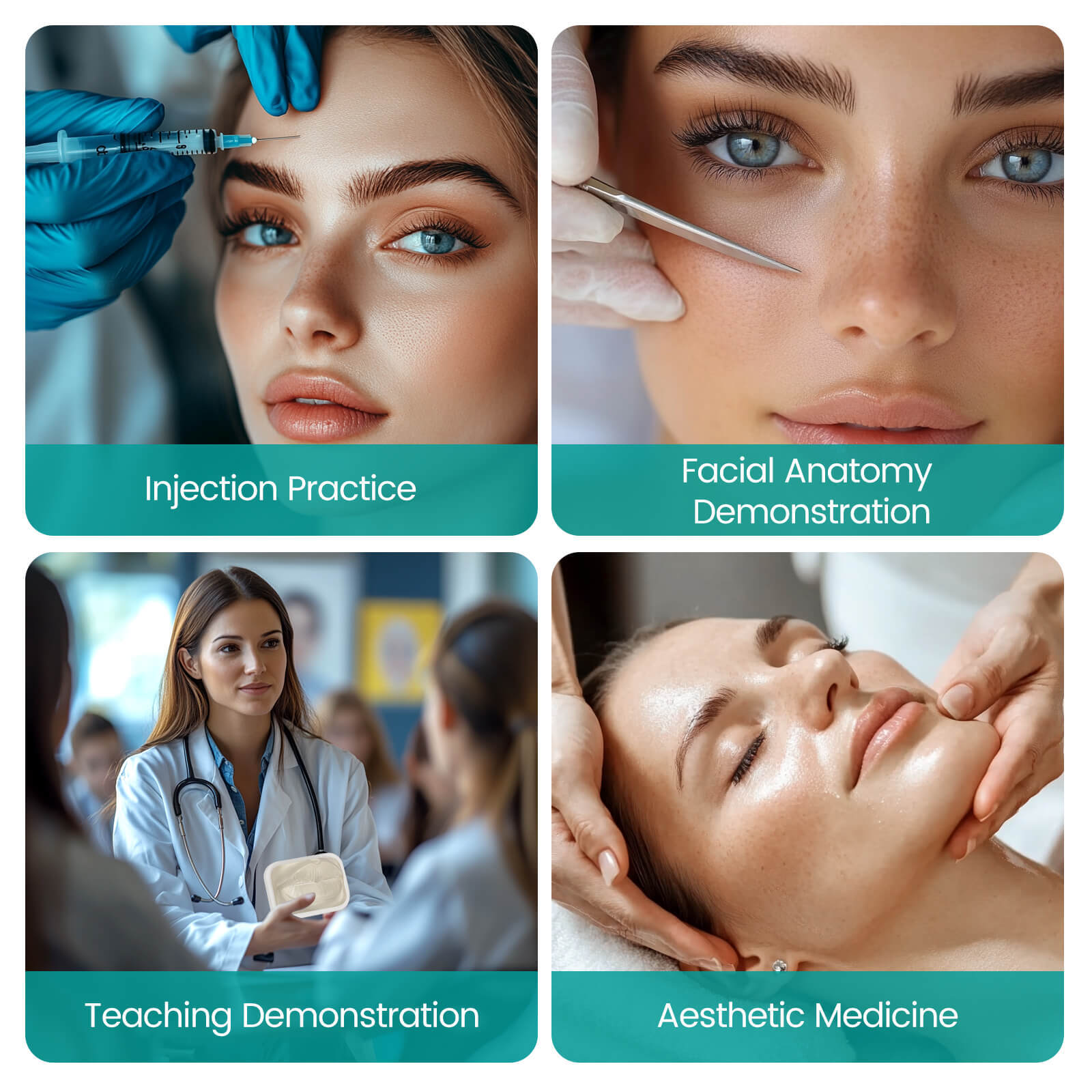 Transparent Facial Injection Lip Model for Filler & Injection Practice