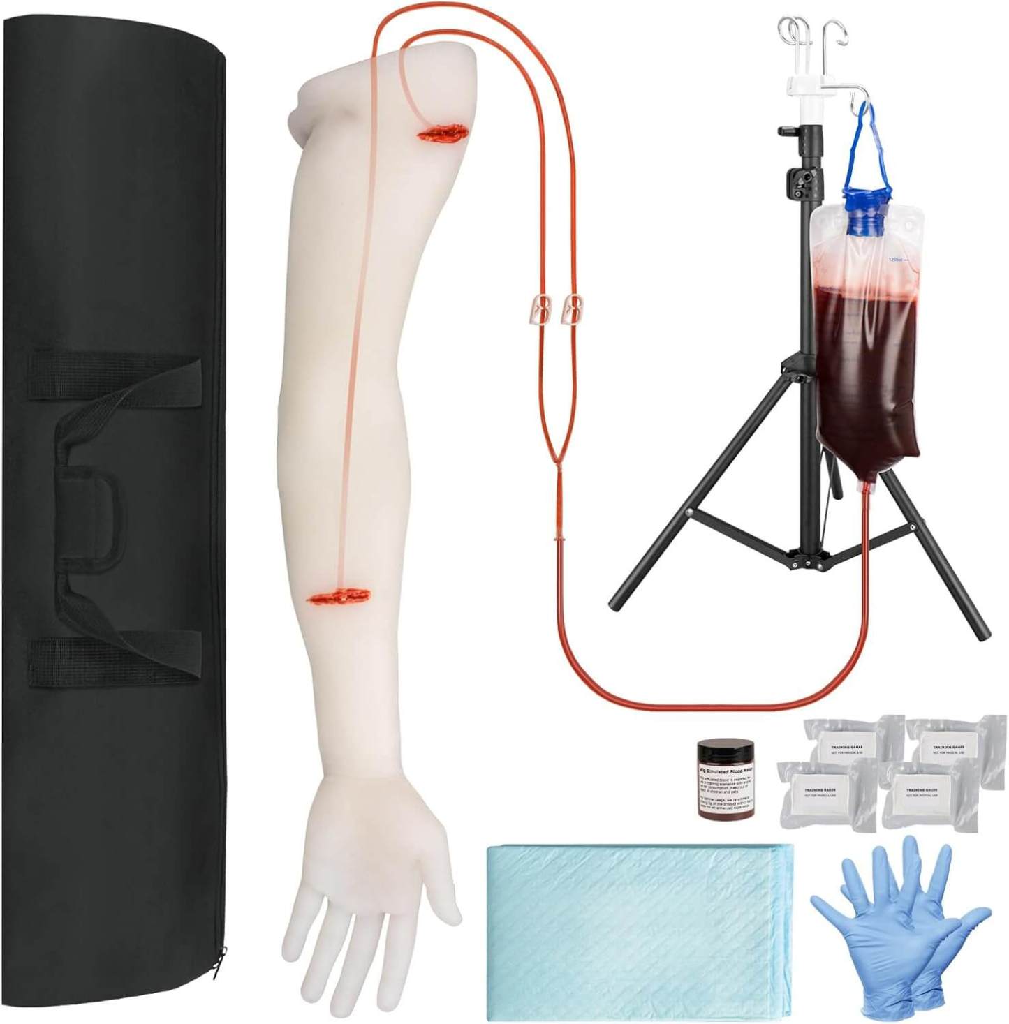 Translucent Haemorrhage Control Arm Simulator, Knife Cut Wounds