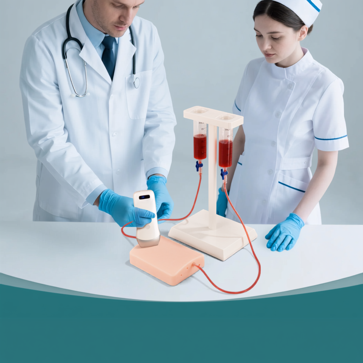 Ultrasound guided vascular puncture training model