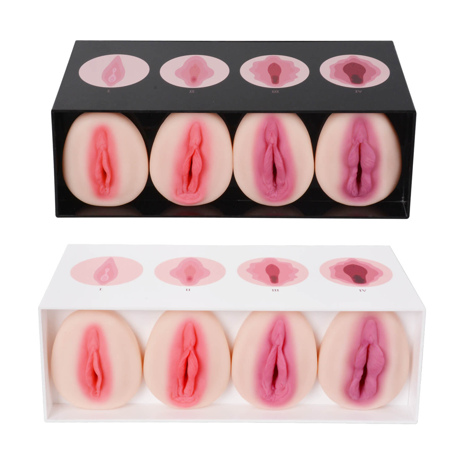 Vaginal Tightness Comparison Model with White & Black Case