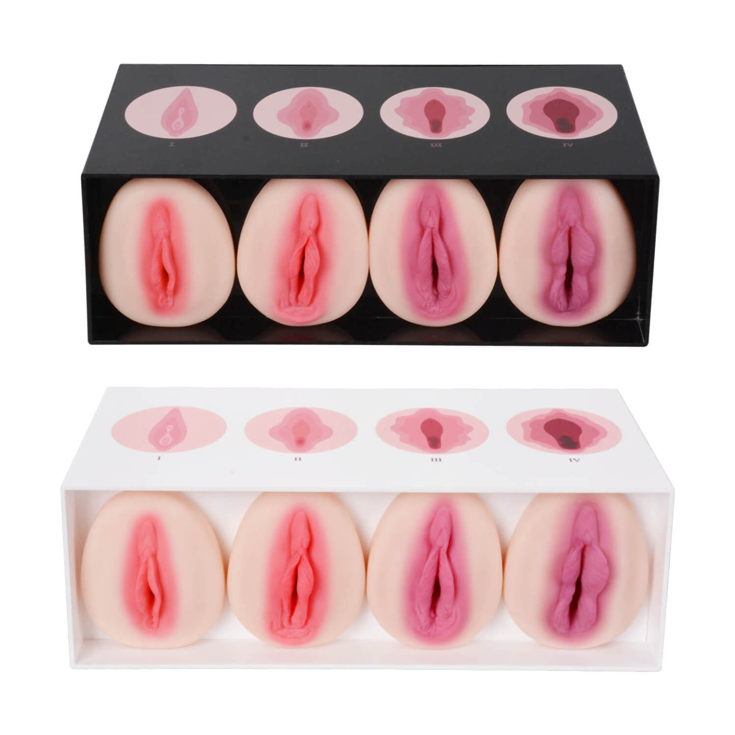 Vaginal Tightness Comparison Model with White & Black Case