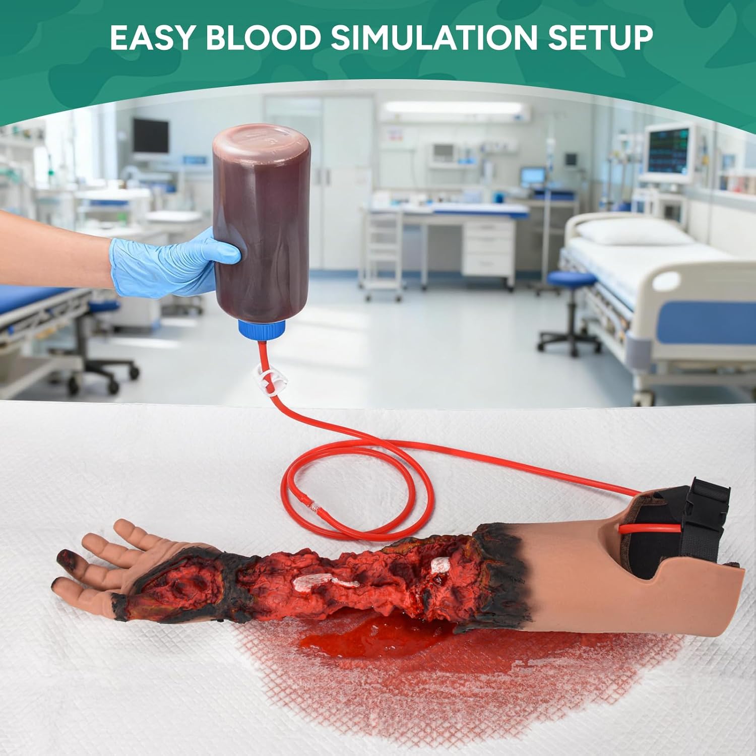 Wearable Arm Amputation Trauma Wound Packing Training Kit