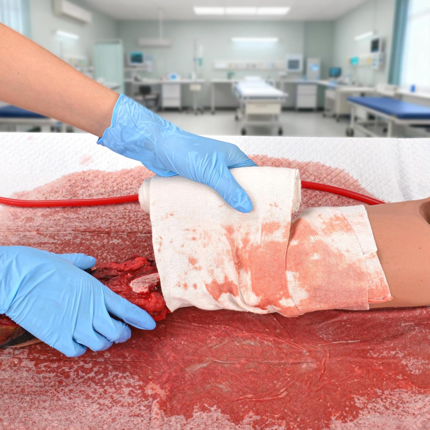 Wearable Arm Amputation Trauma Wound Packing Training Kit