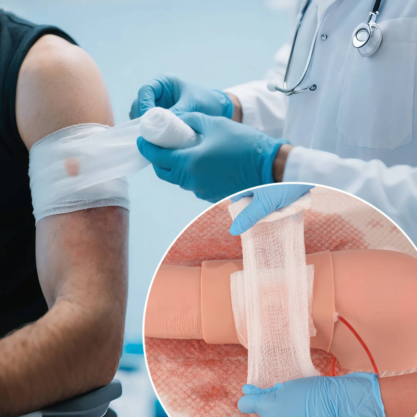 Wearable Bullet Wound Arm Sleeve for Bleeding Control