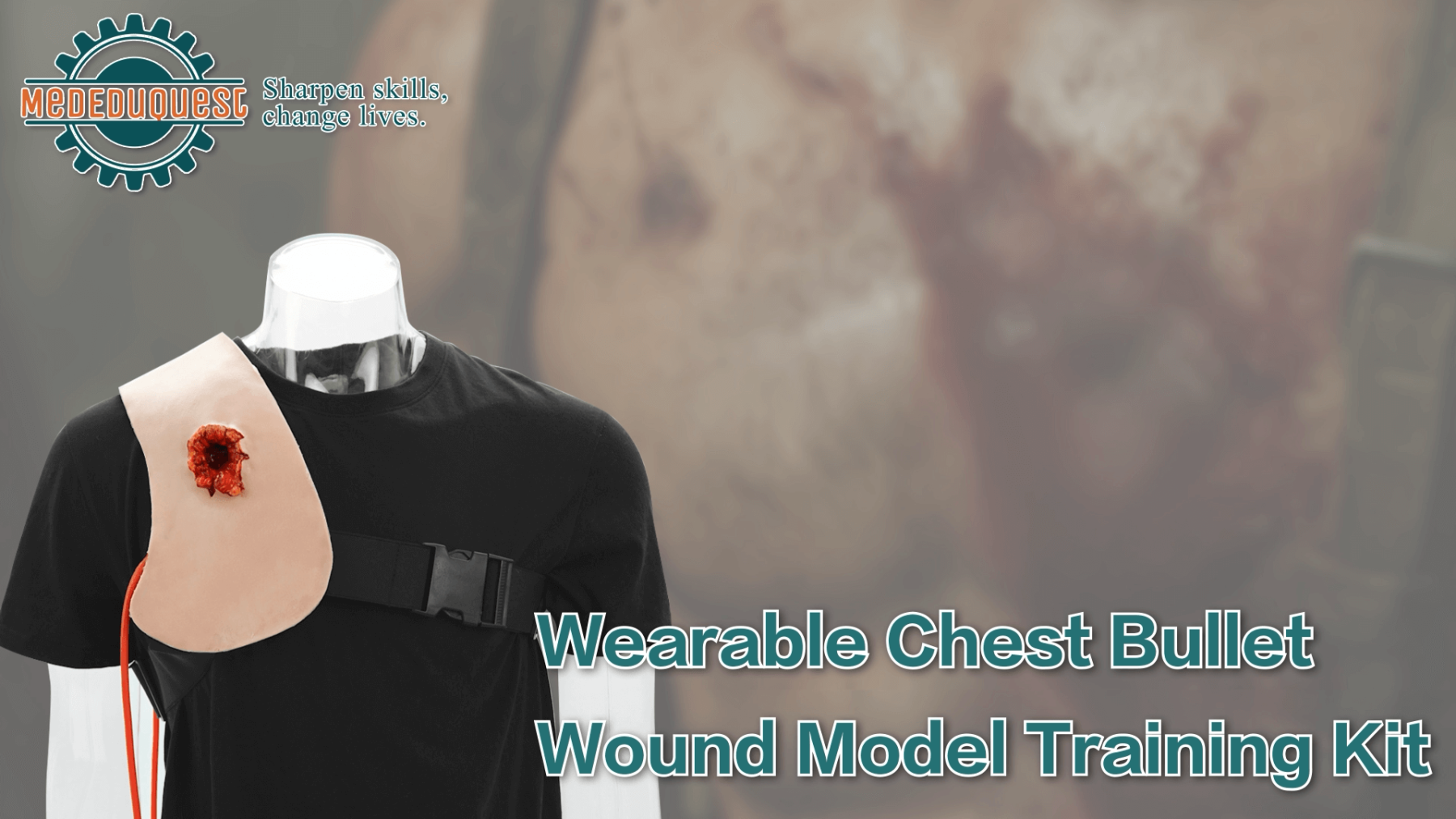Wearable Chest Bullet Penetration Wound Model Training Kit
