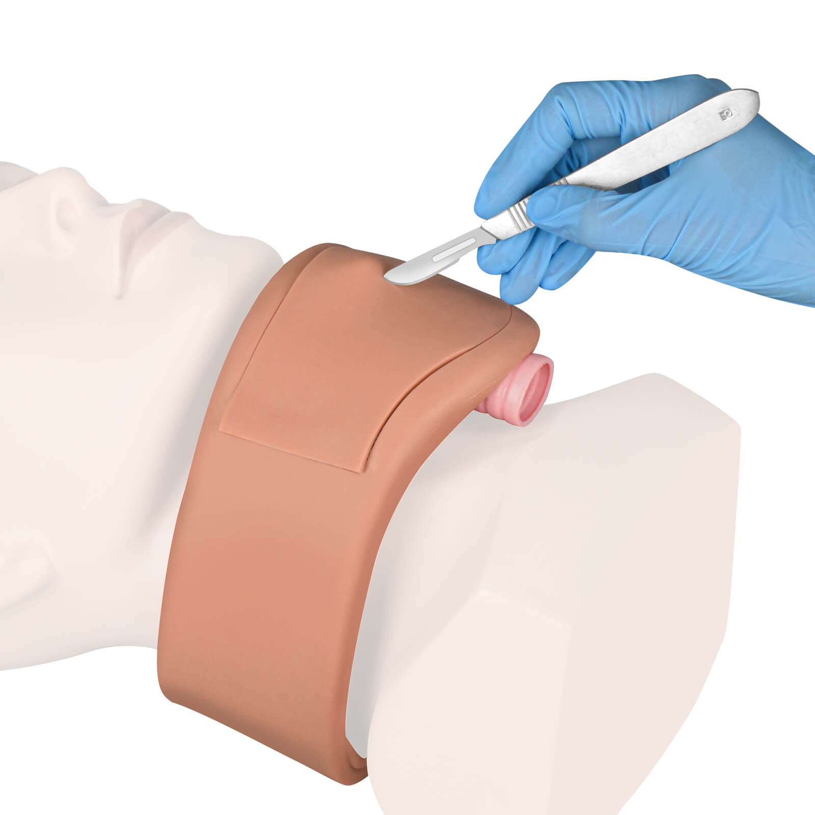 Wearable Cricothyrotomy Task Trainer - Realistic Neck Simulation Model