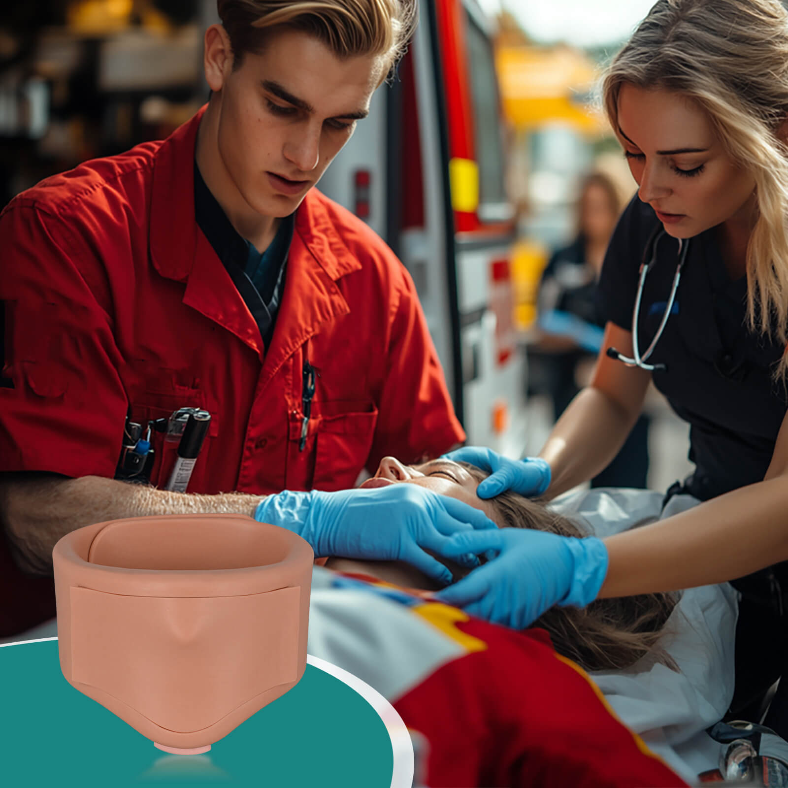 Wearable Cricothyrotomy Task Trainer - Realistic Neck Simulation Model