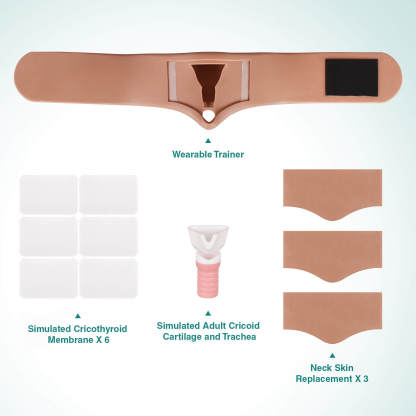 Wearable Cricothyrotomy Task Trainer - Realistic Neck Simulation