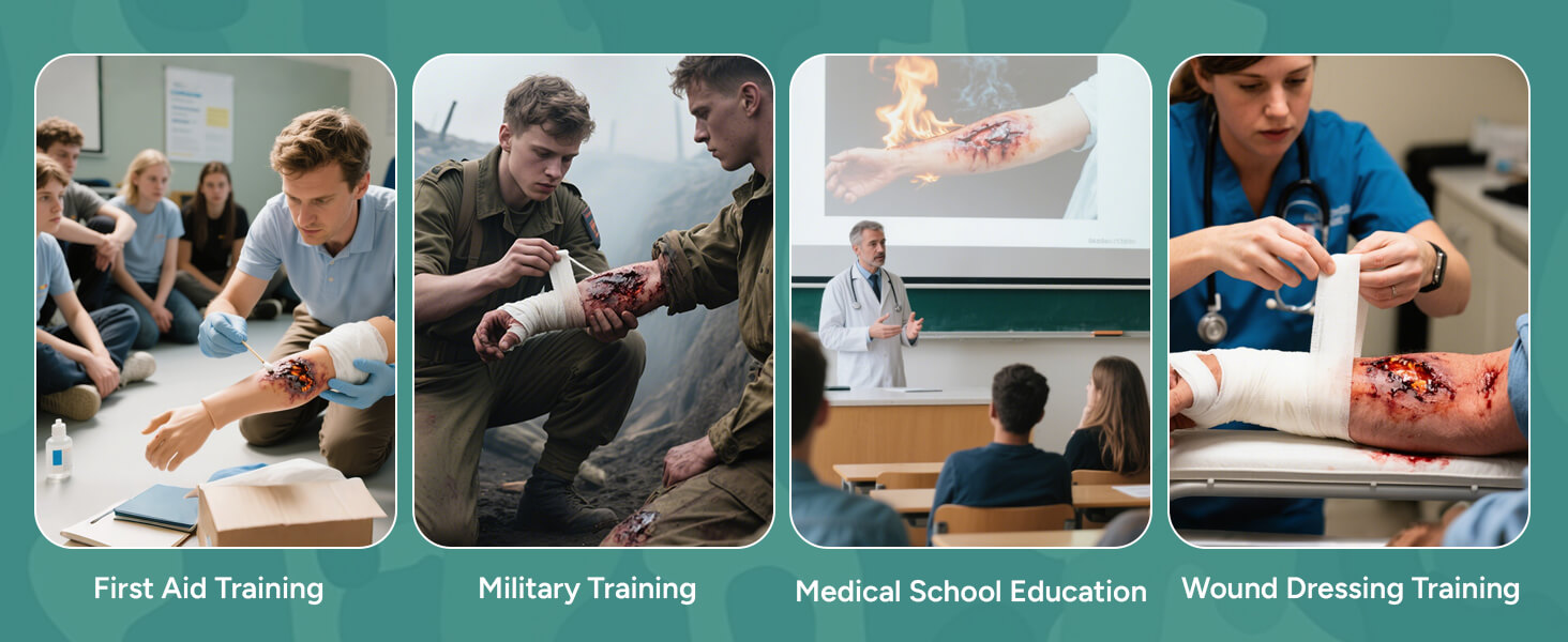 Forearm Burn Moulage for Medical Simulation