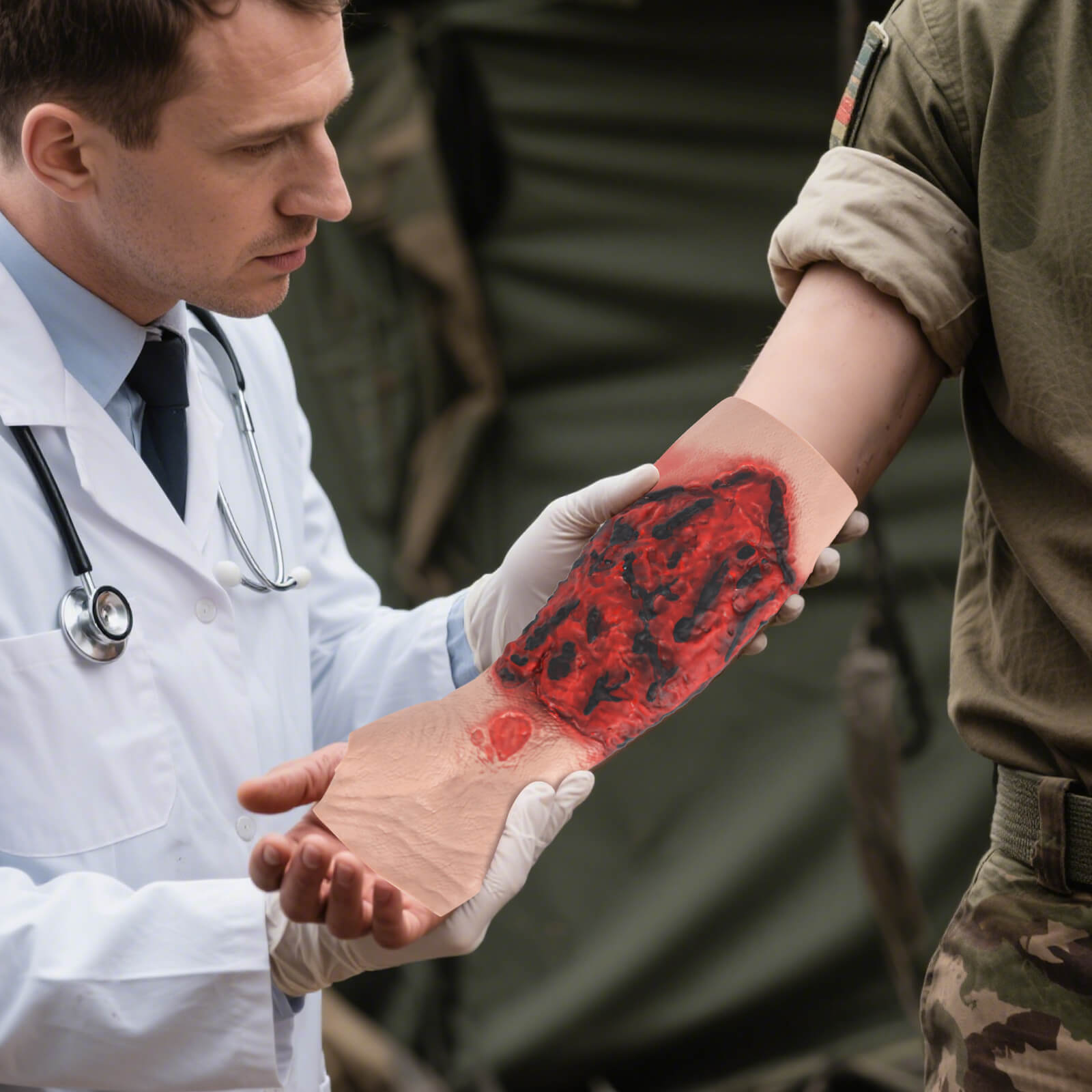 Wearable Forearm Burn Moulage