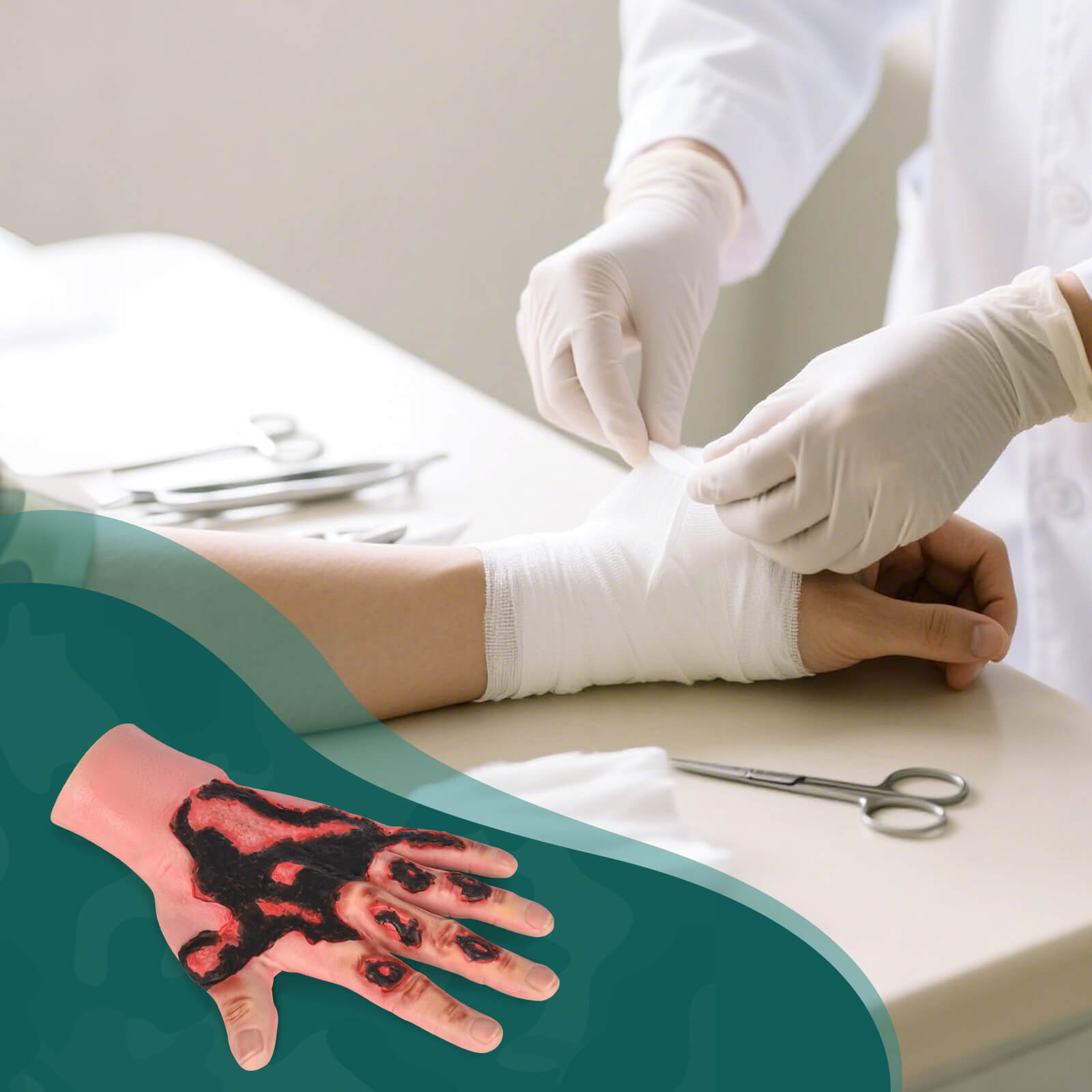 Wearable Hand Burn Moulage