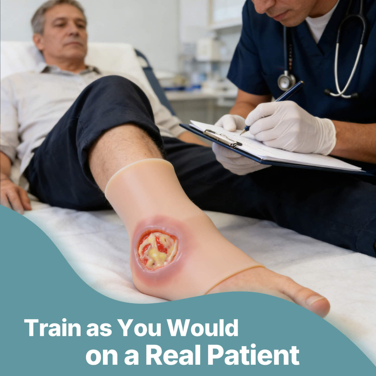 Heel Ulcer Wound Care Trainer (Foot Sleeve)