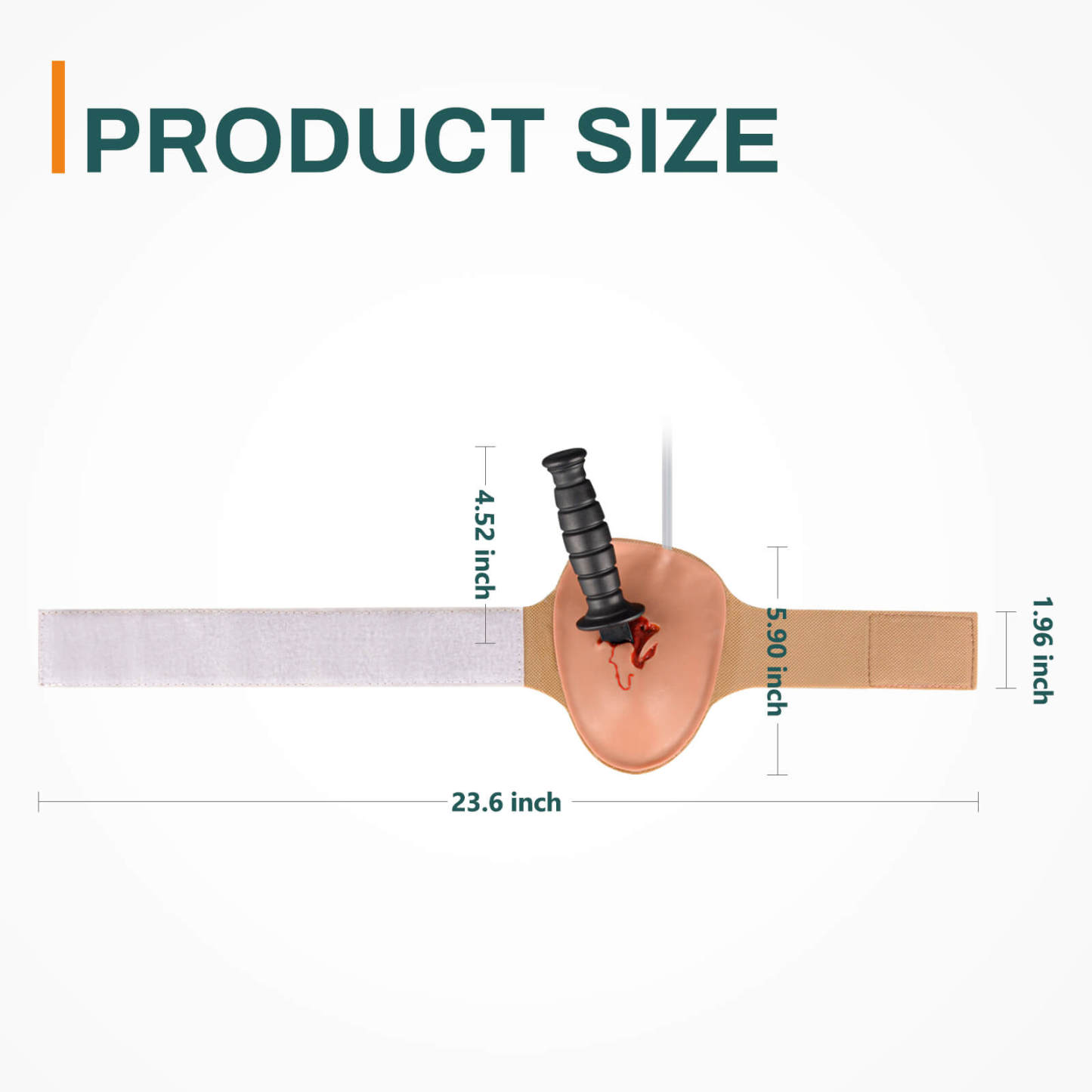 Wearable Knife Wound Packing Trainer Size