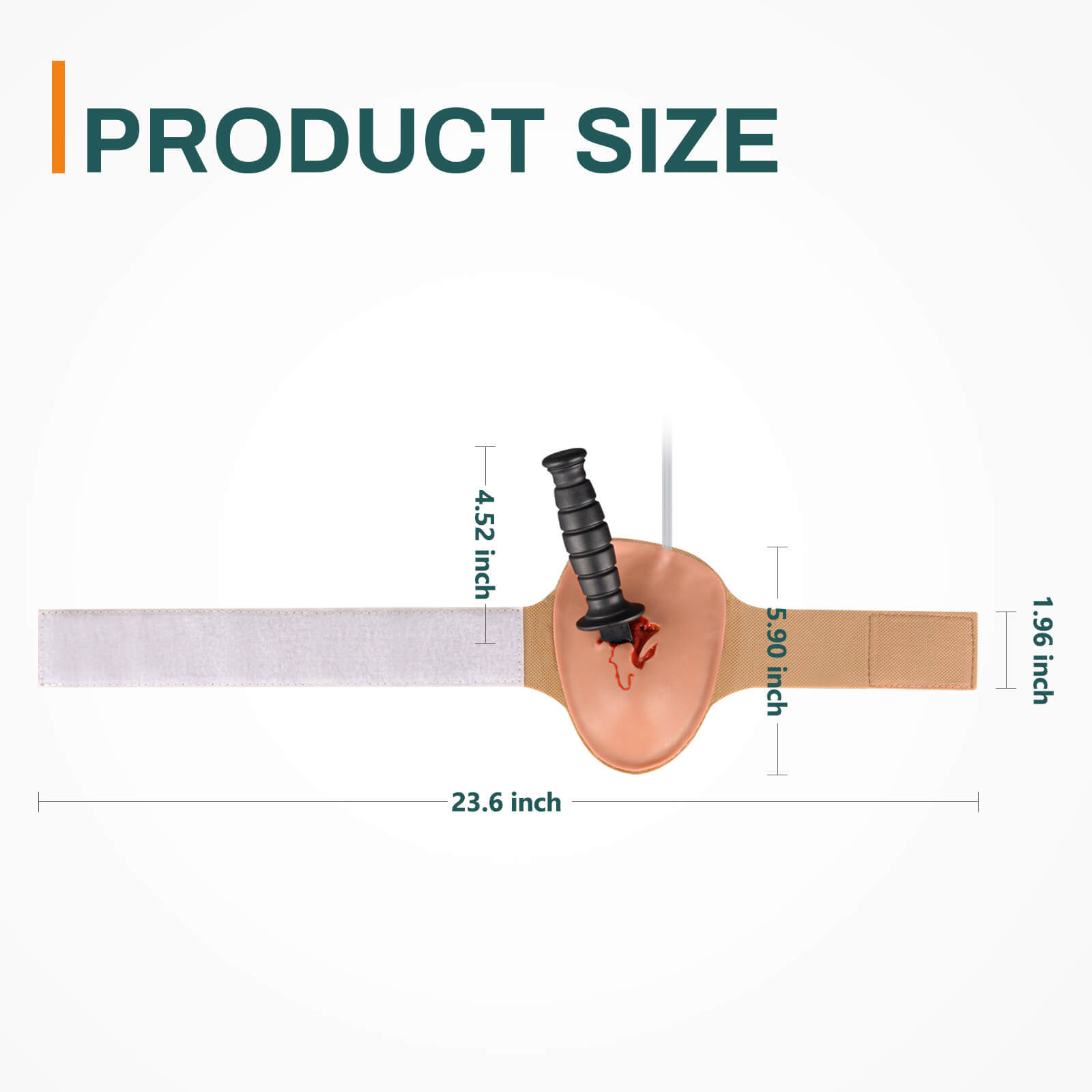 Wearable Knife Wound Packing Trainer Size