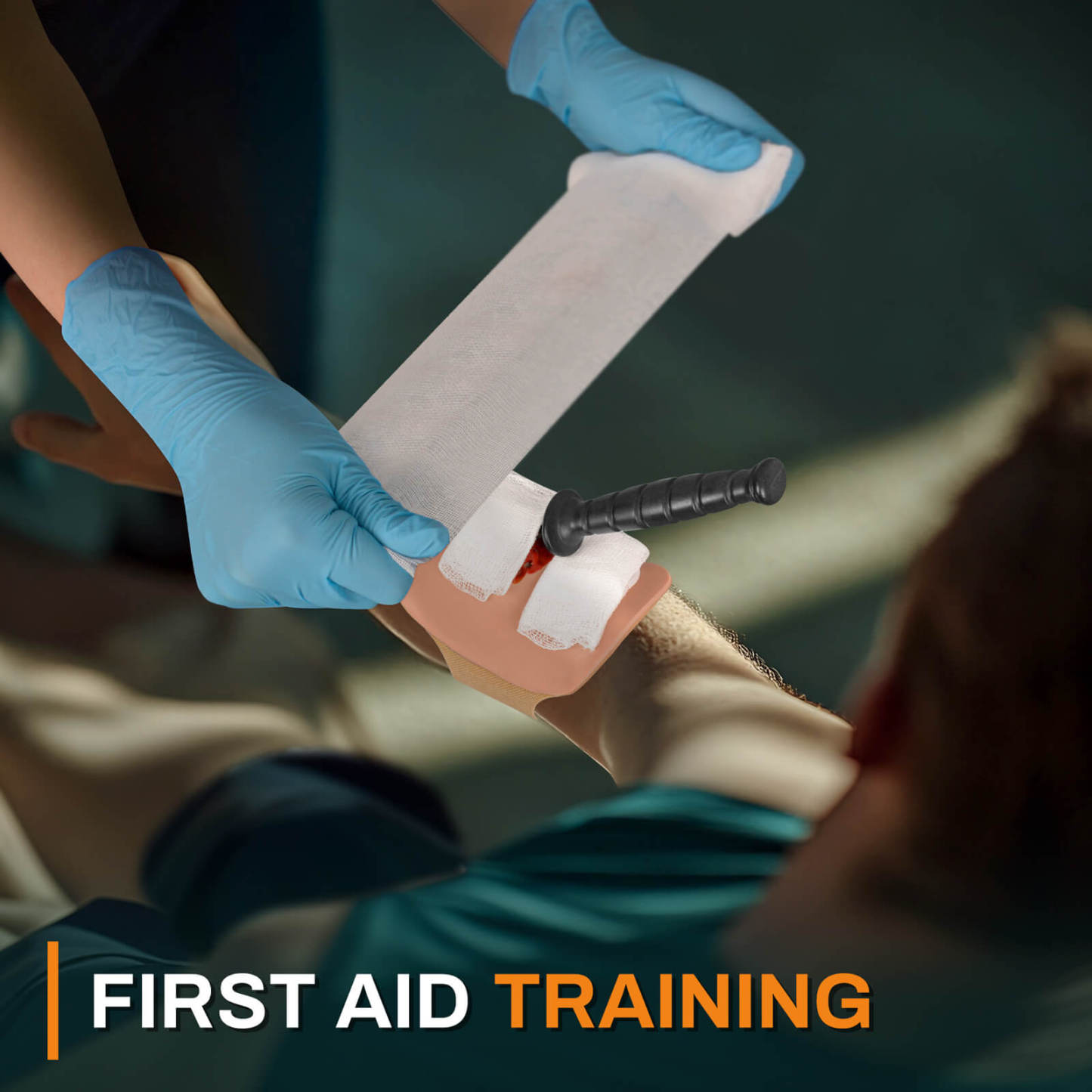 Wearable Knife Wound Packing Trainer for First Aid Training