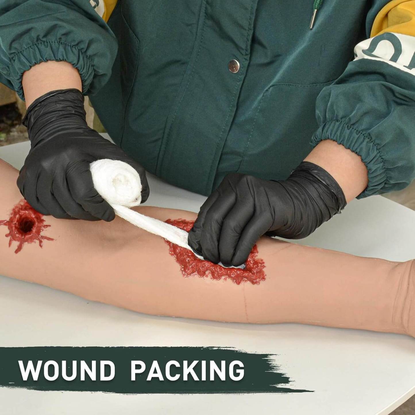 Wearable Multi-Wound Packing Arm Tourniquet Trainer Kit