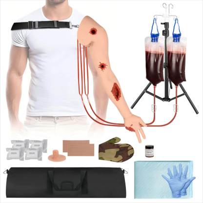 Wearable Multi-Wound Packing Arm Tourniquet Trainer Kit