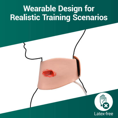 Wearable Neck Gunshot Wound Packing Trainer Kit