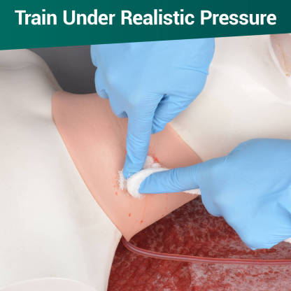Wearable Neck Gunshot Wound Packing Trainer Kit