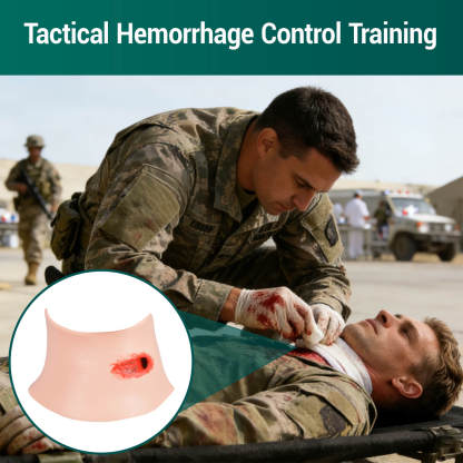 Wearable Neck Gunshot Wound Packing Trainer Kit