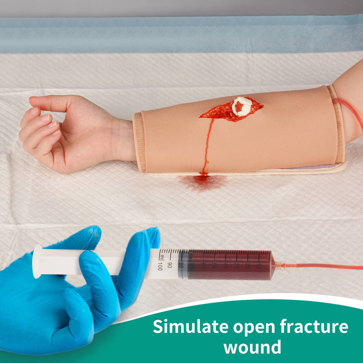 Wearable Open Fracture Wound Packing Trainer Kit, Second