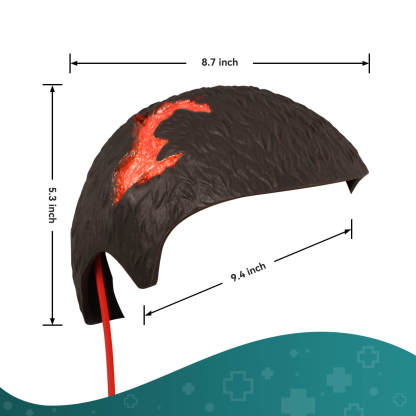 Realistic Wearable Open Scalp Wound Moulage Size