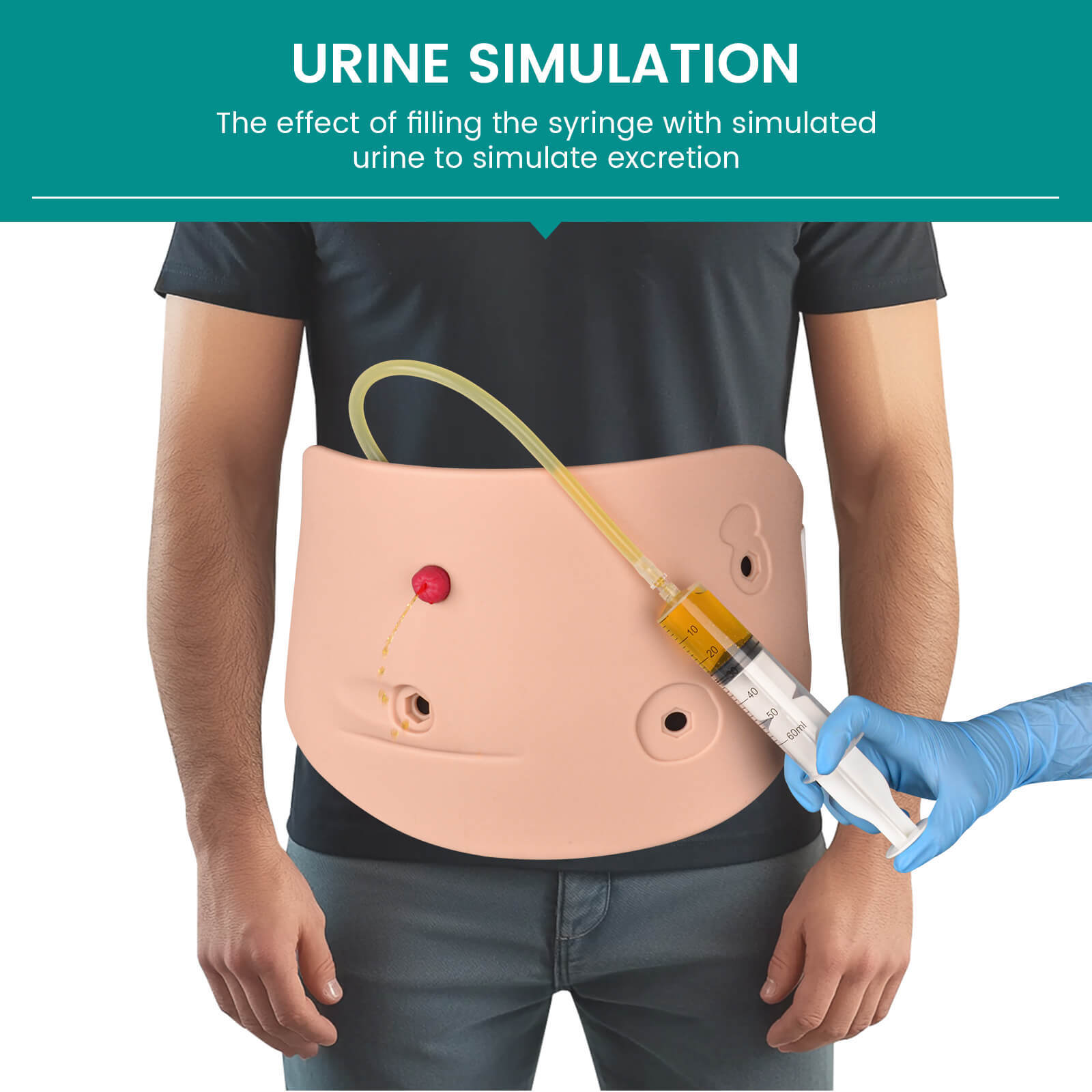 MedEduQuest Wearable Ostomy Care Trainer Kit for Teaching Demonstration