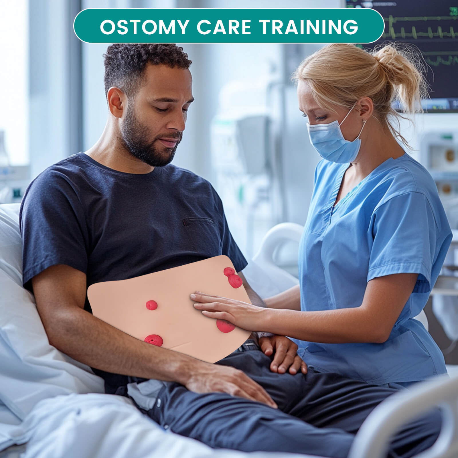 MedEduQuest Wearable Ostomy Care Trainer Kit for Teaching Demonstration