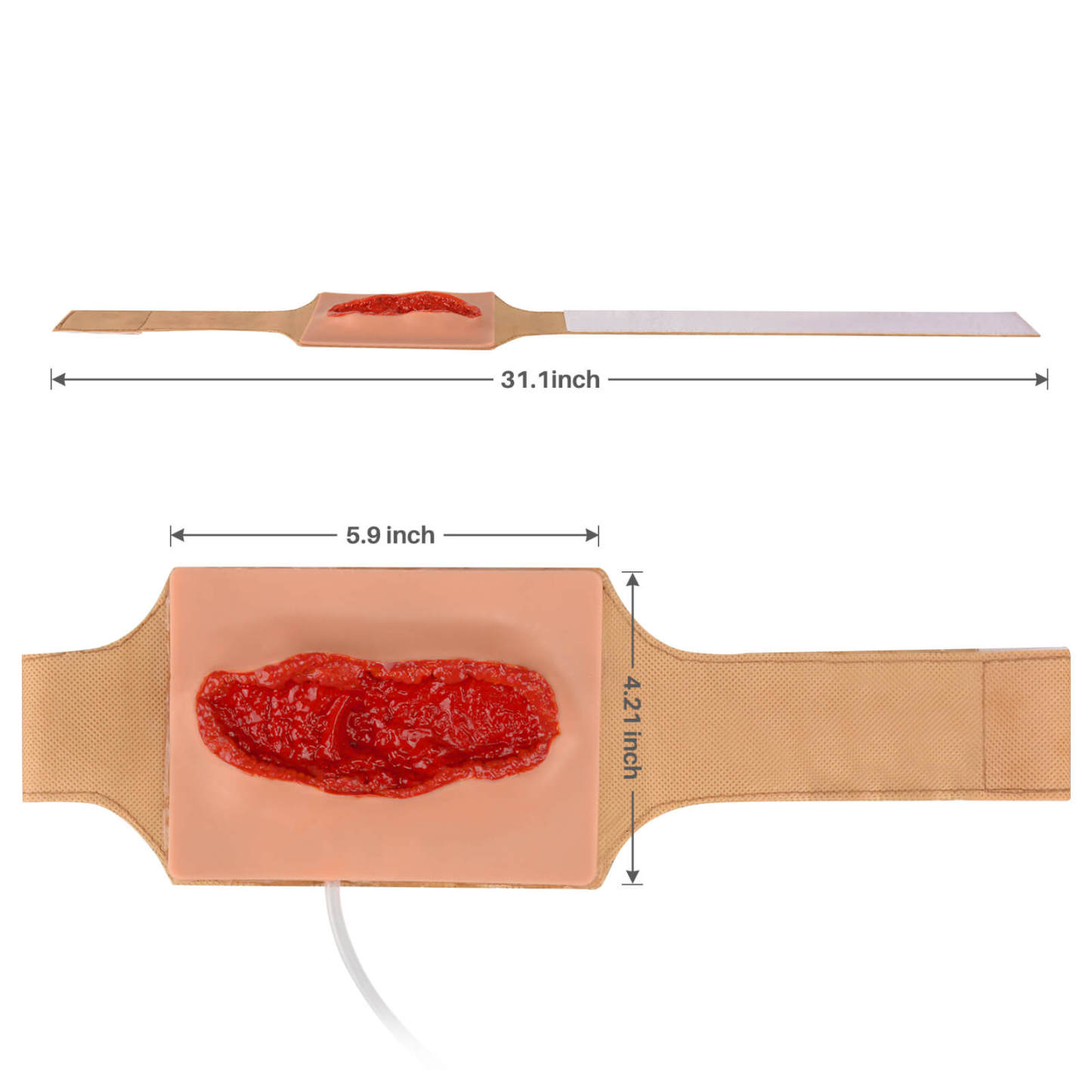 wearable thigh laceration hemostasis trainer size