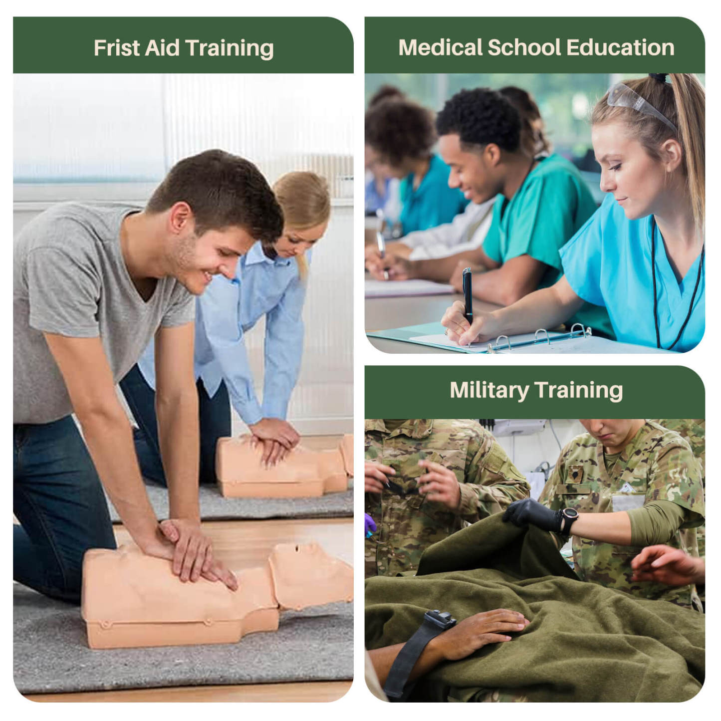 wearable thigh laceration hemostasis trainer application