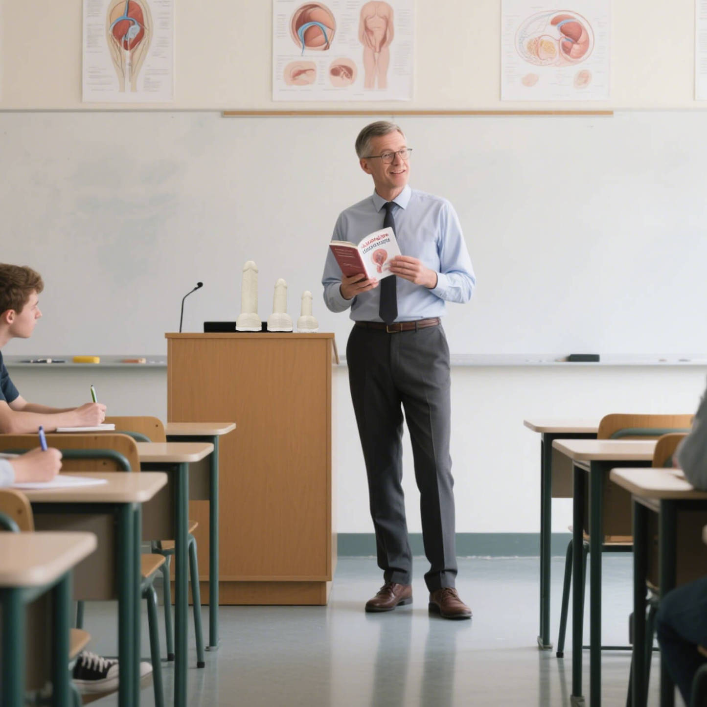 MedEduQuest White Condom Training Model with Suction Base, 3 Sizes