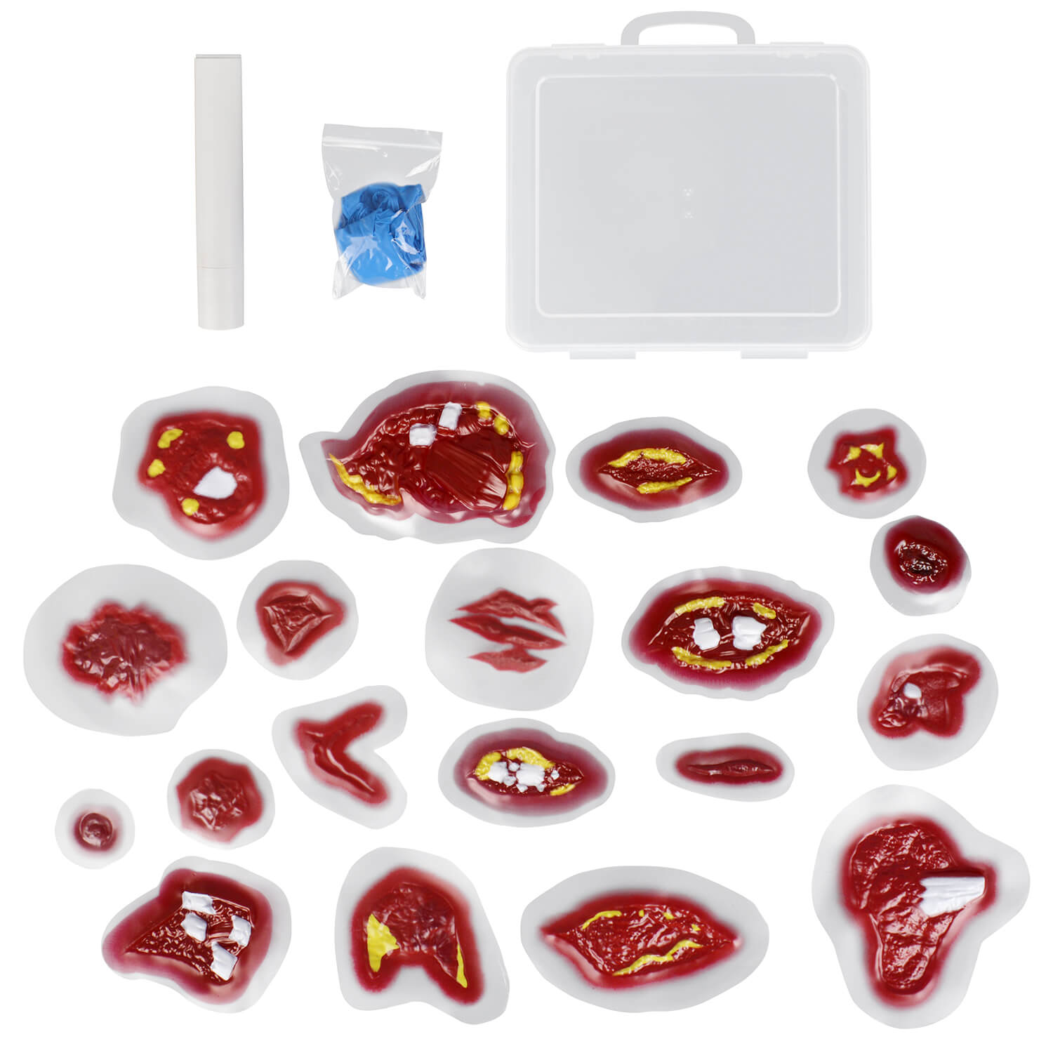 Reusable Wound Assessment Moulage Kit (19-Piece)