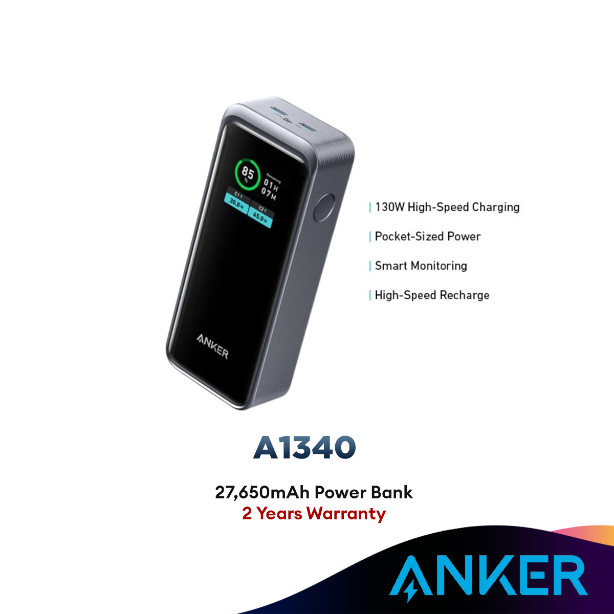 Anker Prime 737 27,650mAh Power Bank (250W) A1340